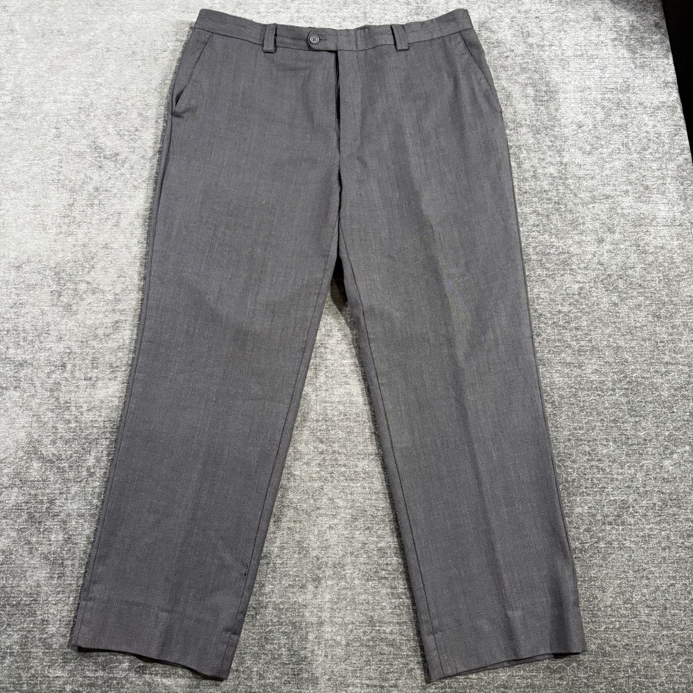 Linea Naturale Luxe Dress Pants Men's Size 38x30 Gray 100% Wool Made In Italy